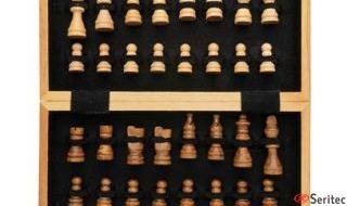 Juego de ajedrez plegable de madera de lujo personalizado